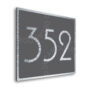 Modern Brushed Silver and Matt Gray Hotel Door Number Sign AD110-BSG