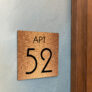 Modern Brushed Copper Apartment Door Number Sign AD111-BC