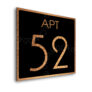 Modern Brushed Copper and Matt Black Apartment Door Number Sign AD111-BCB