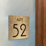 Modern Brushed Gold Apartment Door Number Sign AD111-BG