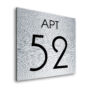 Modern Brushed Silver Apartment Door Number Sign AD111-BS