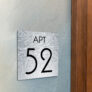 Modern Brushed Silver Apartment Door Number Sign AD111-BS
