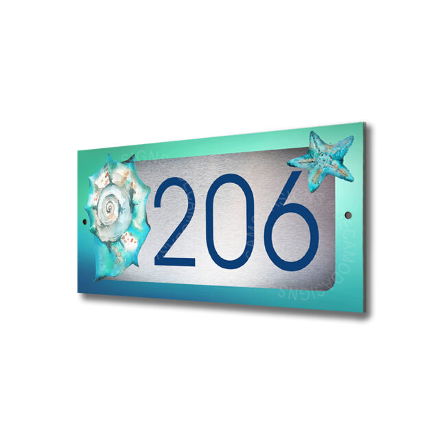 Address Sign Seashell Address Sign with Seashell