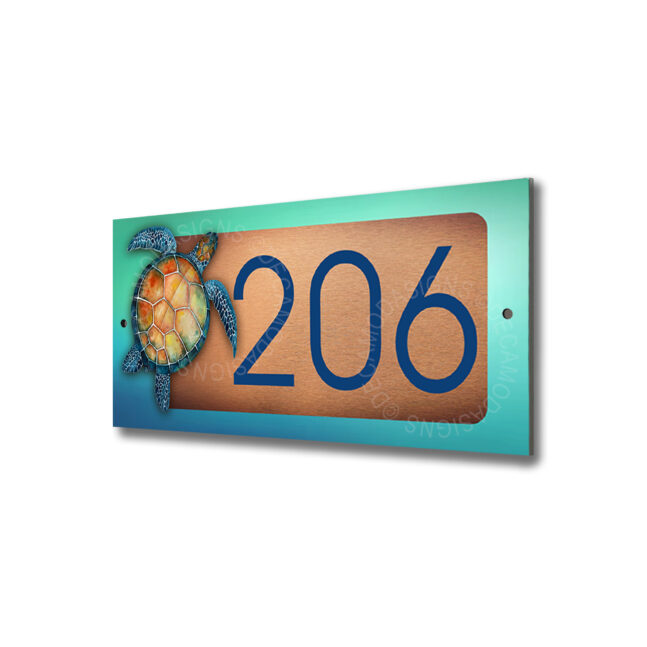 Address Signs with Turtle Turtle Address Signs