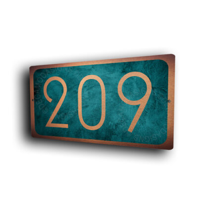 Custom Copper Address sign