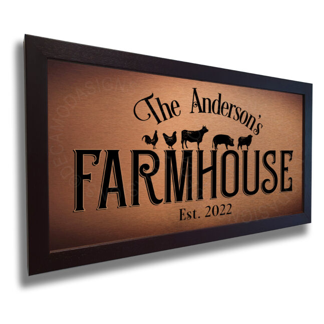 Farmhouse Family Name Plaque Farmhouse Family Name Sign