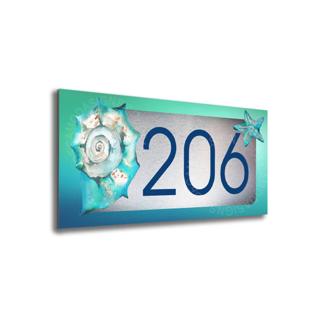 Seashell Hotel Number Sign