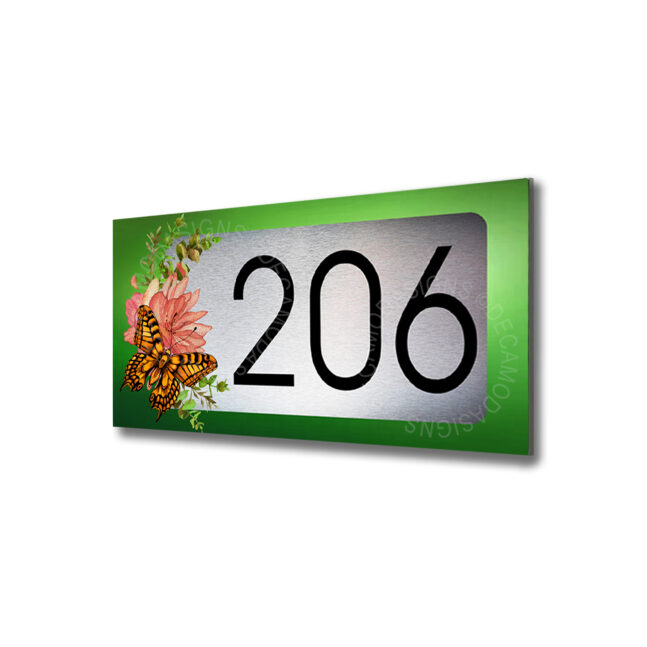 Hotel Signs with Butterfly Butterfly Hotel Number Sign