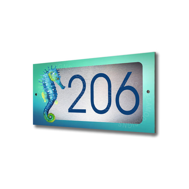 Seahorse Address Sign Seahorse Door Sign