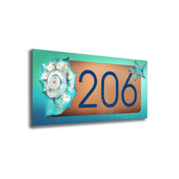 Seashell Hotel Door Sign