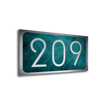 Silver Hotel Number Sign
