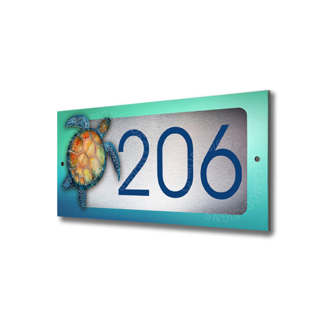 Turtle Address Sign Turtle Door Number Sign