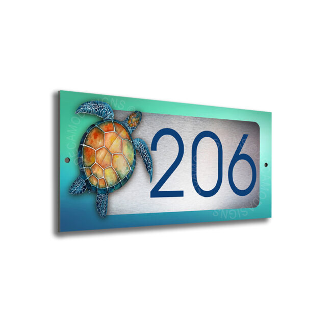 Turtle Door Number Sign