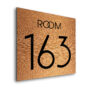 Modern Brushed Copper Room Door Number Sign AD109-BC