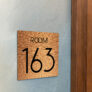 Modern Brushed Copper Room Door Number Sign AD109-BC