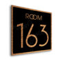 Modern Brushed Copper and Matt Black Room Door Number Sign AD109-BCB