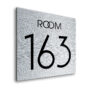 Modern Brushed Silver Room Door Number Sign AD109-BG