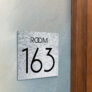 Modern Brushed Silver Room Door Number Sign AD109-BG
