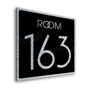 Modern Brushed Silver and Matt Black Room Door Number Sign AD109-BSB