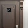 Modern Brushed Silver and Matt Black Room Door Number Sign AD109-BSB