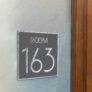 Modern Brushed Silver and Matt Gray Room Door Number Sign AD109-BSG