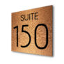 Modern Brushed Copper Suite Door Number Sign AD112-BC