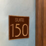 Modern Brushed Copper and Matt Brown Suite Door Number Sign AD112-BCBR