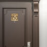 Modern Brushed Gold Suite Door Number Sign AD112-BG