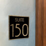 Modern Brushed Gold and Matt Black Suite Door Number Sign AD112-BGB