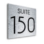 Modern Brushed Silver Suite Door Number Sign AD112-BG
