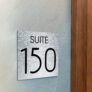 Modern Brushed Silver Suite Door Number Sign AD112-BG