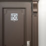 Modern Brushed Silver Suite Door Number Sign AD112-BG