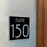 Modern Brushed Silver and Matt Black Suite Door Number Sign AD112-BSB