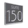 Modern Brushed Silver and Matt Gray Suite Door Number Sign AD112-BSG