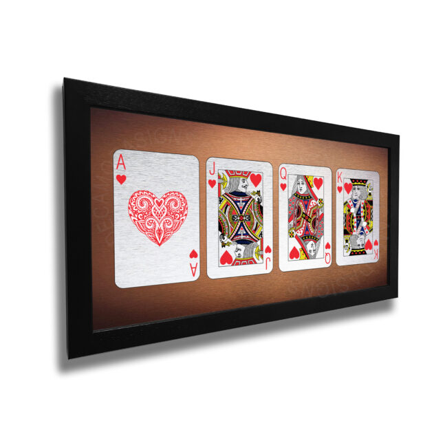 King Queen Hearts Set Art Set of 4 Cards HEARTS