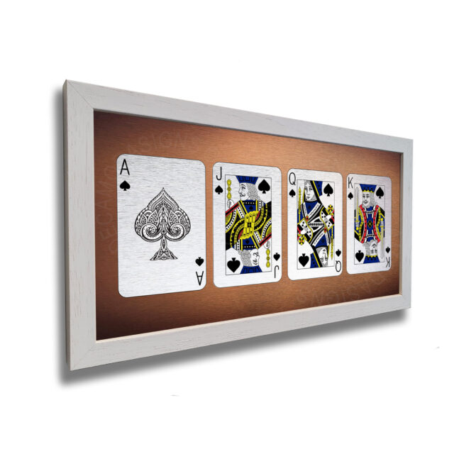 King Queen Spades Set Art Set of 4 Cards Spades