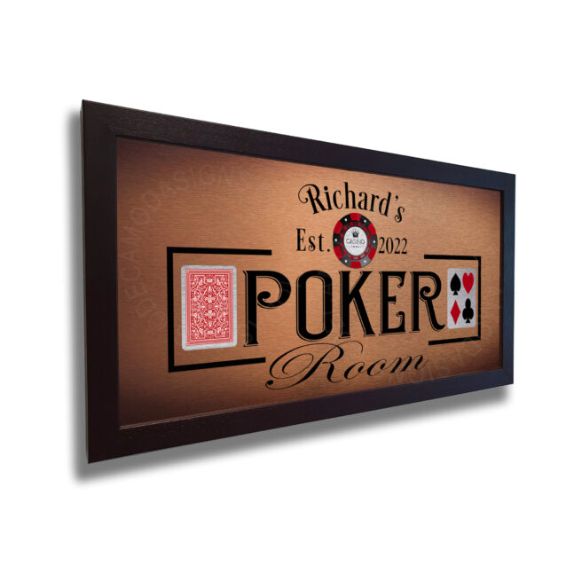Poker Room Sign King & Queen of Clubs Jack Ace Set of 4