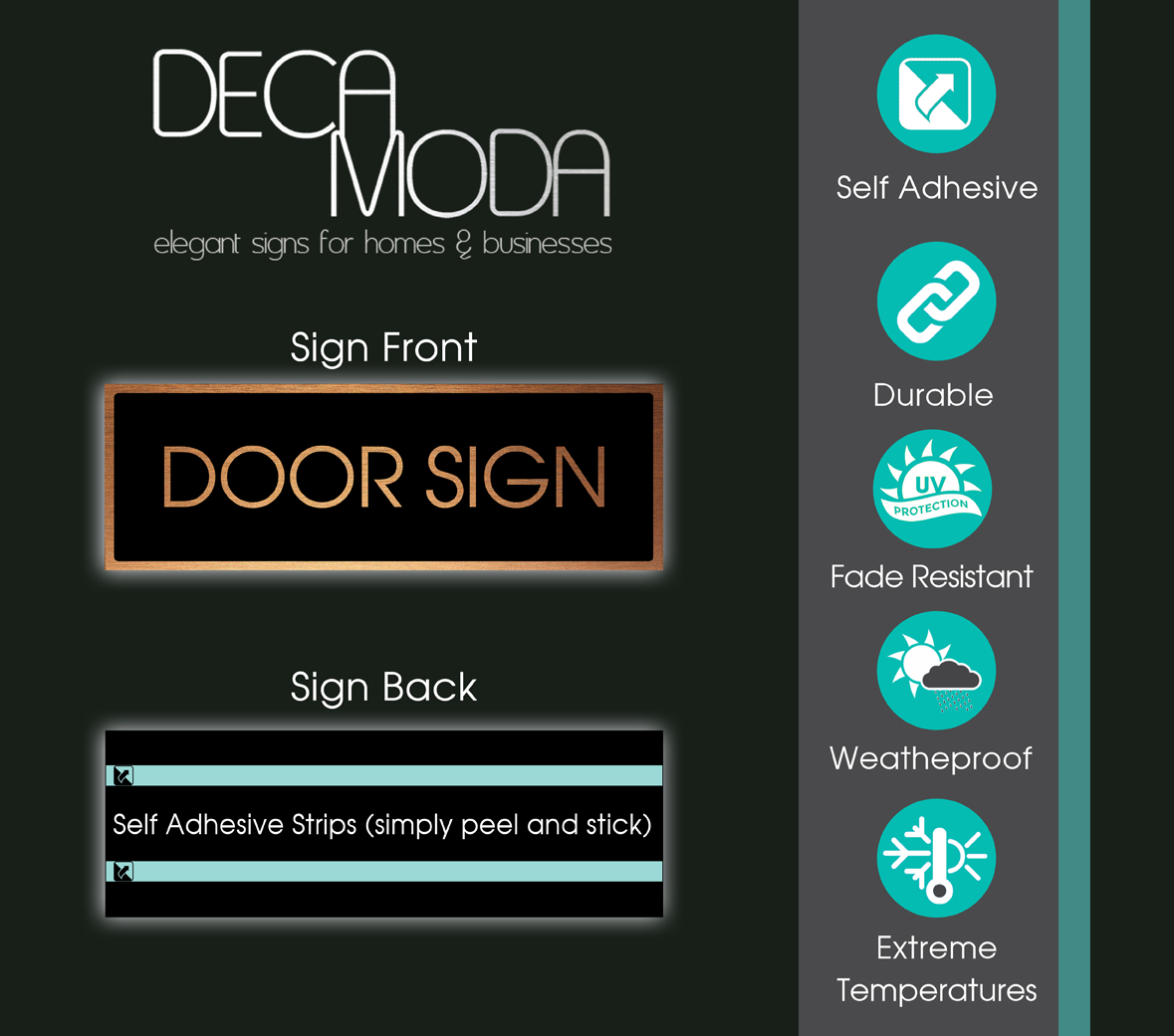 Principal Door Sign. Clearly label every room in your facility with our  stylish modern door signs. Self adhesive strips fitted for easy  installation.