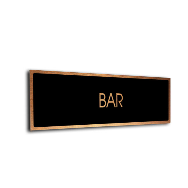 Blank Door Sign Black Copper Blank sign