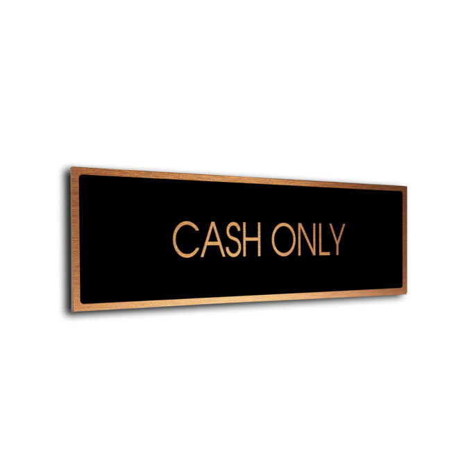 Blank Door Sign Black Copper Blank sign