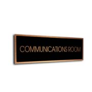 Communications Room Door Sign. Clearly label every room in your facility  with our stylish modern door signs. Self adhesive strips fitted for easy  installation.