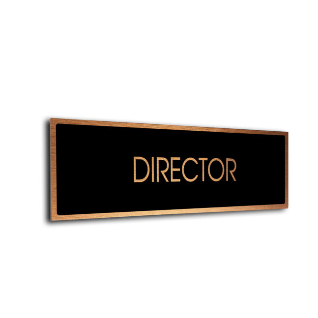 Blank Door Sign Black Copper Blank sign