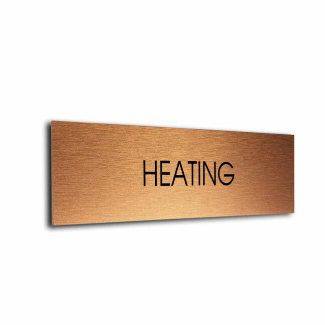 Copper Heating Sign Copper Black Heating sign