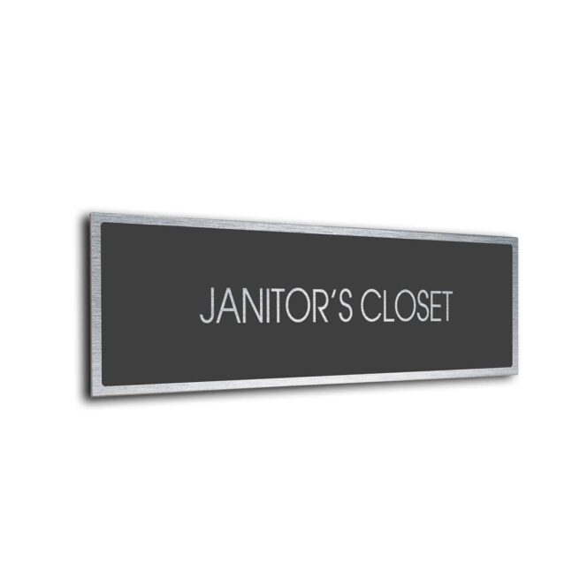 Blank Door Sign Sliver Grey Blank sign