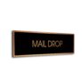 Black Copper Mail Drop sign