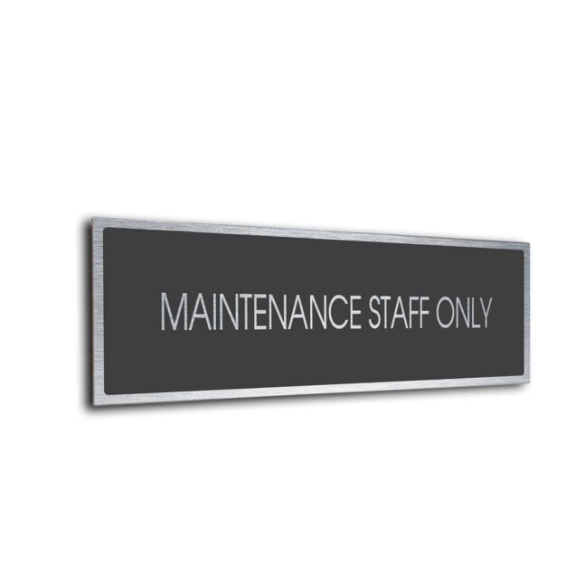 Blank Door Sign Sliver Grey Blank sign