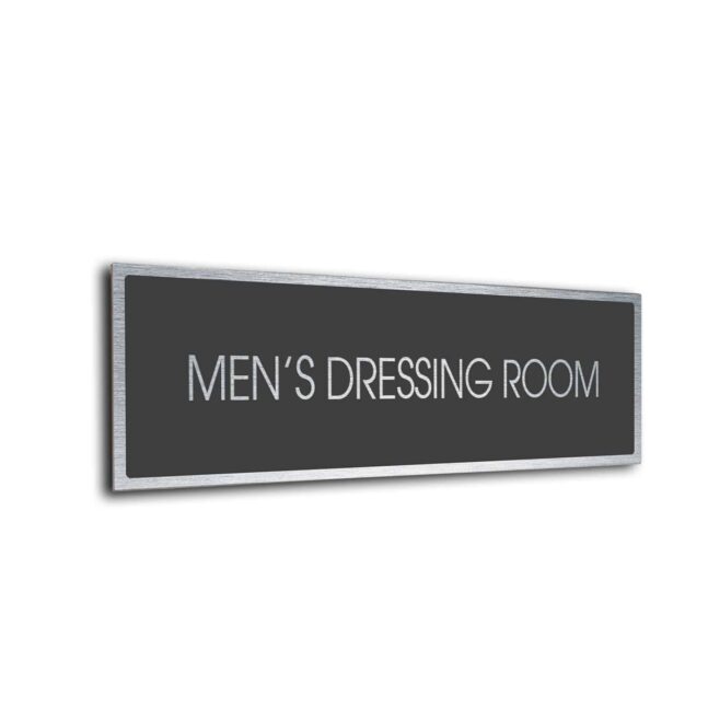 Sliver Grey Mens Dressing Room sign