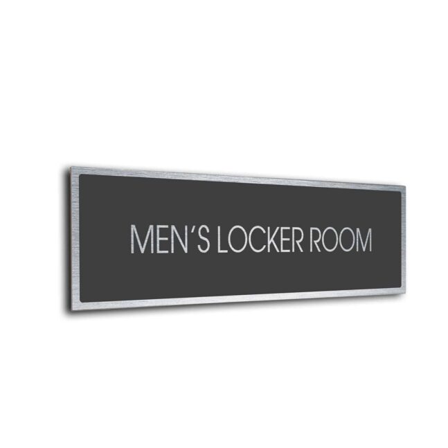 Sliver Grey Mens Locker Room sign