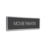 Movie Theatre Door Sign - Modern Brushed Metal Door Sign DMD-2210282