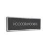 Sliver Grey No Door Knockers sign